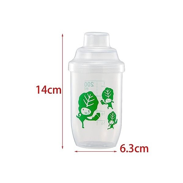 perfk Shaker Bouteille Milkshake Tasse avec Échelle Portable Étanche Multifonctionnel Mélangeur Bouteille Shaker Tasses pour 