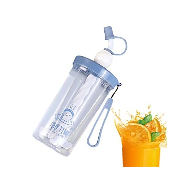 Qiongni Tasse à mélanger | Tasse à eau étanche 460 ml avec paille et couvercle,Shaker Bottle, Protein Shake Mixer, Shaker Cup