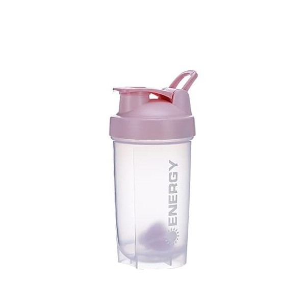 Shaker de protéines de 500 ml avec mélangeur à billes - Sans BPA - Anti-fuite - Bouteille de fitness portable pour complément