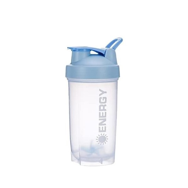 Shaker de protéines de 500 ml avec mélangeur à billes - Sans BPA - Anti-fuite - Bouteille de fitness portable pour complément