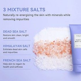 FASPLENDOR Gommage Corps Exfoliant aux 3 Sels + 6 Huiles Essentielles Végétales [Fabriqué En France] Naturel SPA Qualité Doux