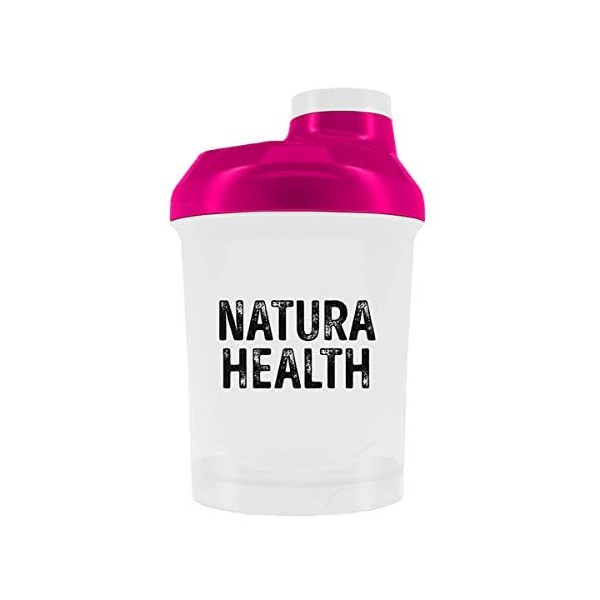 Naturaslim Shaker à protéines sans BPA, nettoyage facile 300 ml magenta 