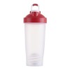 Popubear Bouteille shaker classique de 600 ml avec boule shaker métallique, mélangeur avec poignée pour boissons protéinées e