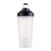 Popubear Bouteille shaker classique de 600 ml avec boule shaker métallique, mélangeur avec poignée pour boissons protéinées e