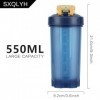 SXQLYH Shaker Proteine,550 ml, sans BPA,Gourde shaker à protéines Mélangeur de Smoothies,Shaker avec Acier Inoxydable Boules 