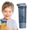 Shaker pour boissons protéinées – 600 ml – Bouteille deau anti-fuite pour lentraînement, le yoga, la randonnée, le sport Zo