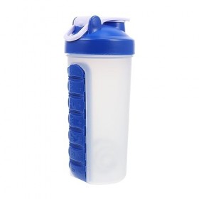 KALLORY 1 Pc Tasse Organisateur De Casemates Deau Bouilloire En Plastique Shaker De Protéines En Poudre Comprimés Deau Uste