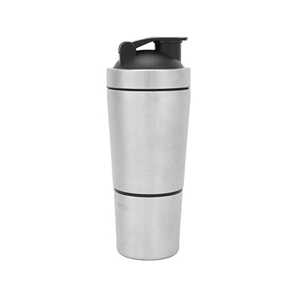 Tyenaza Bouteille Shaker en Acier Inoxydable, Bouteille Shaker De Protéines avec Balance Bouteille Shaker Portable en Acier I