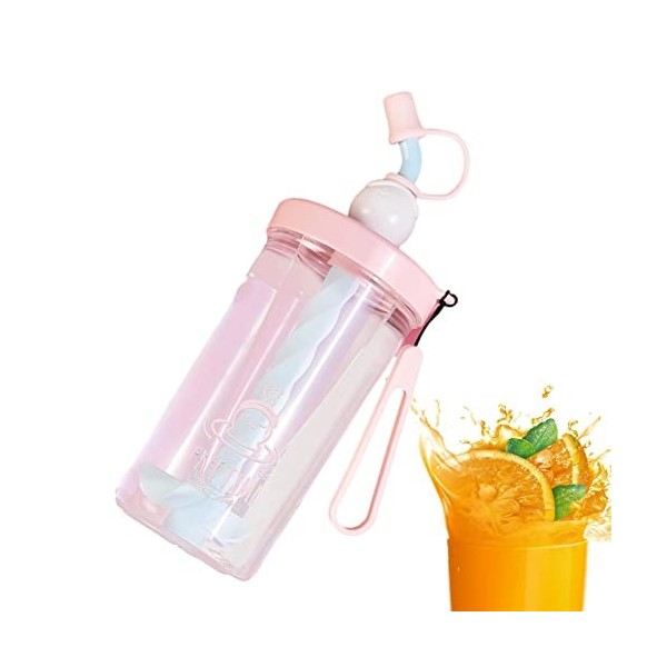 CHUYE Tasse à eau avec paille | Bouteille deau potable 460 ml avec paille | Shaker Bottle, Protein Shake Mixer, Shaker Cups 