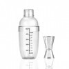 AVIDYA -shaker, 500 Cc/17 onces en plastique shaker Set Utiliser shaker Bar Outil de mélange