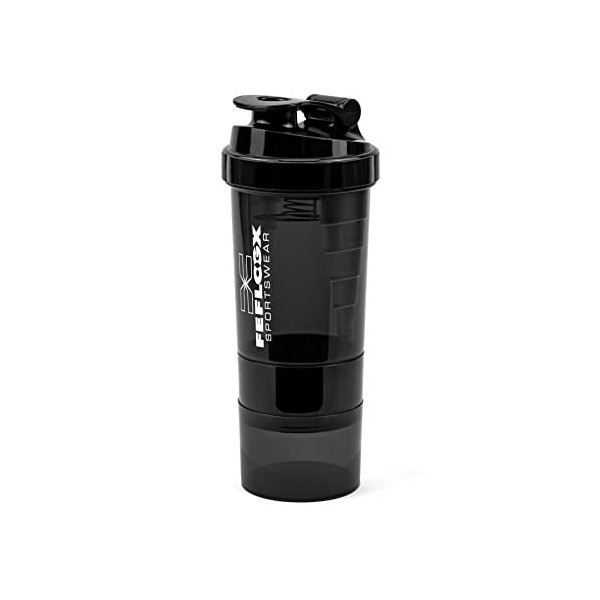 Feflogx Shaker professionnel pour protéines doeufs 500 ml - Meilleure fonction de mélange - Passoire à perfusion et 2 compar