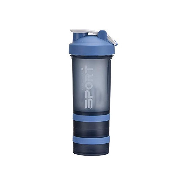 FAMKIT Shaker à protéines portable avec récipient de stockage de poudre pour la course à pied, le cyclisme, le fitness