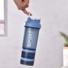 FAMKIT Shaker à protéines portable avec récipient de stockage de poudre pour la course à pied, le cyclisme, le fitness