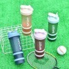 FAMKIT Shaker à protéines portable avec récipient de stockage de poudre pour la course à pied, le cyclisme, le fitness