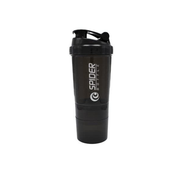 Generisch Shaker à protéines avec compartiment à poudre, gobelet de 500 ml, fonction de mélange manuelle de qualité supérieur