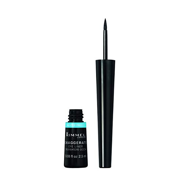 Rimmel - Eyeliner Liquid Exaggerate - Waterproof - Pointe feutre ultra précise - Application facile et rapide - 03 Black - 2,...