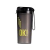 tinysiry Shaker avec boule de mixage, tasse de mixage de poudre de protéines 400 ml, bouteilles de mixage de sport étanches p