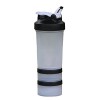 Ruiqas Shaker à protéines portable anti-fuite pour smoothies avec plateau à pilules et 2 récipients supplémentaires 500 ml