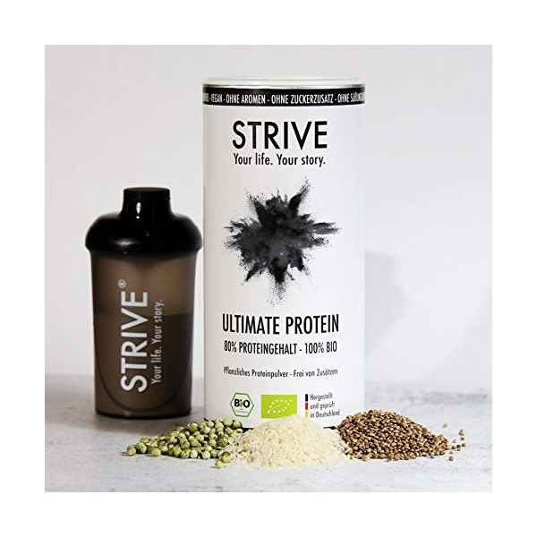 Shaker à protéines STRIVE,Sans BPA,Fabriqué dans lUE,Shaker à protéines de qualité supérieure avec filtre pour shakes crémeu
