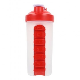 DOITOOL Verre A Eau Pilule Shaker Protéines Shaker D de Tremblement Mélangeur Protéines Secousse Tasse Supplément Pilule Con