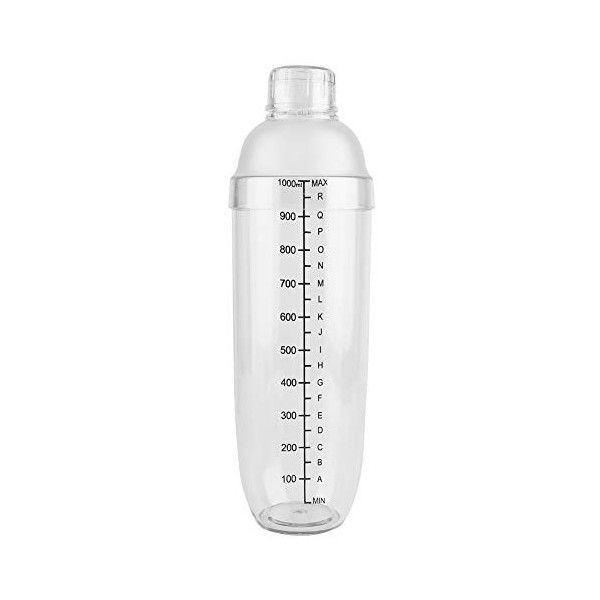 Changor Shaker anti-corrosion en résine de polycarbonate transparent 300 ml 17 cm