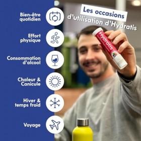 HYDRATIS - Pastilles Effervescentes Citronnelle/Gingembre - Optimise lHydratation - Riche en Minéraux - Faible en Sucre - Go