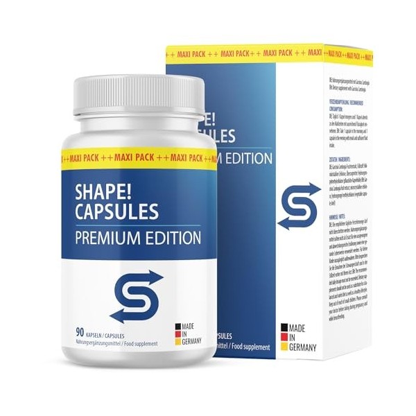Shape Capsules Maxi pack de - 90 capsules par boîte | Votre compagnon au quotidien - Approvisionnement 45 jours - 1x