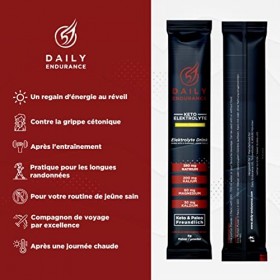 Daily Endurance | Keto Electrolyte | Favorise l hydratation et la récupération | Low Carb, Keto & Paléo | Pas de sucre & Pou
