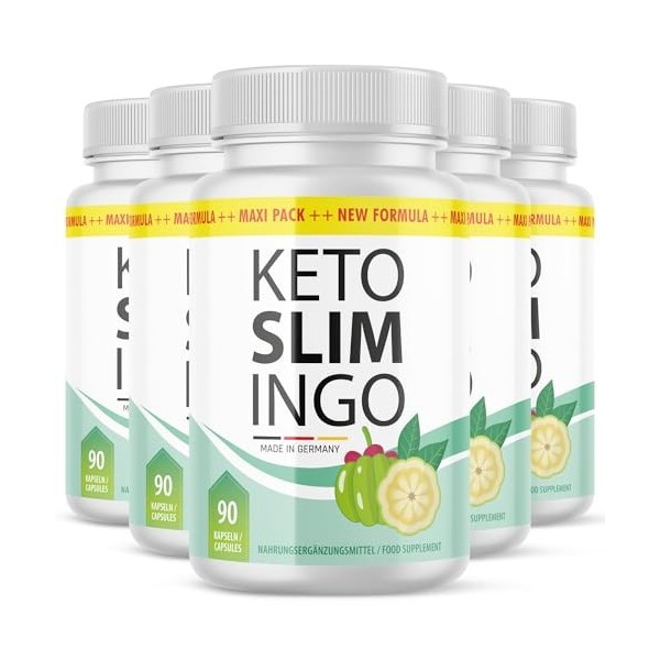 Keto Slimingo Capsules Maxi pack de - 90 capsules par boîte | Votre compagnon au quotidien - Approvisionnement 45 jours - 5x