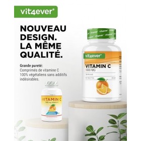 Vitamine C 1000mg - 365 comprimés par an - Effet à libération prolongée - Testé en laboratoire - Vitamine C + Extrait déglan