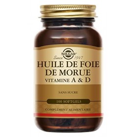 Solgar Huile de Foie de Morue - Vitalité - Défenses Immunitaires - Acides Gras - Vitamine A et Vitamine D - Complément Alimen