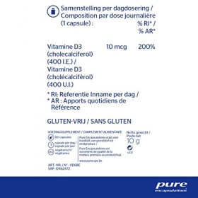 Pure Encapsulations Vitamine - D3 400 IE - Essentieel voor het Botmetabolisme, Immuunsysteem, het Calciummetabolisme en de We