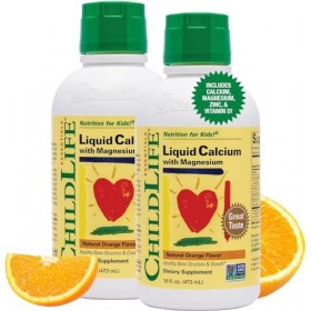 Complément alimentaire liquide calcium magnésium – Croissance osseuse saine pour les enfants, zinc et vitamine D3, entièremen