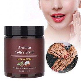Crème Exfoliante pour le Corps, Gommage Naturel au Café et Exfoliant pour le Visage Exfoliant pour le Visage le Corps et les 