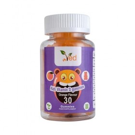 Ved Kids Vitamine D Gummies pour supplément de vitamine D, énergie et système immunitaire Végétalien 15 jours dapprovisionne