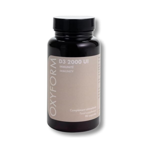 Vitamine D3 2000 UI I 1000% des Apports Recommandés I Laboratoires Oxyform I Absorption Optimale Huile d’Olive Extra Vierge P