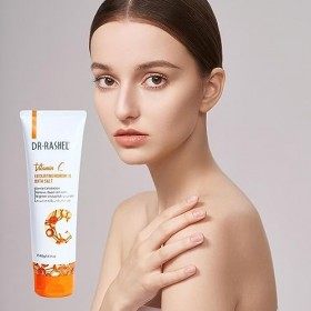 Gommage corporel naturel - Exfoliant Corporel Nourrissant Éclaircissant à la Vitamine C | Gommage au sel naturel 14,11 oz pou