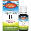 Carlsons – Super Daily D3, gouttes de vitamine D, 2 000 UI par goutte, approvisionnement dun an, vitamine D3 liquide, santé 