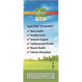 Carlsons – Super Daily D3, gouttes de vitamine D, 2 000 UI par goutte, approvisionnement dun an, vitamine D3 liquide, santé 