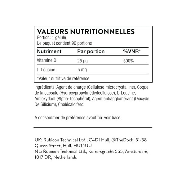 Thorne Vitamin D-1000 - Supplément de Vitamine D3 1 000 UI pour la Santé des Os et des Muscles - 90 Capsules