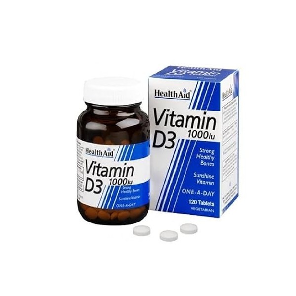 Healthaid Vit D3 Lot de 6 tablettes 1000 UI