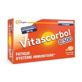 VITASCORBOL - Complément alimentaire à base de vitamine C 500 mg - Fatigue et système immunitaire - Programme 24 jours - 24 c