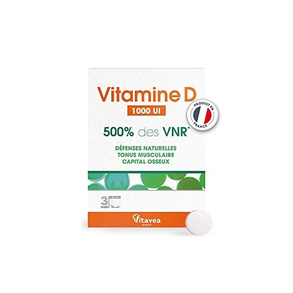 Vitavea - Vitamine D 1000 UI - Complément Alimentaire Défenses naturelles, Immunité - Défenses Naturelles Renforcées, Maintie