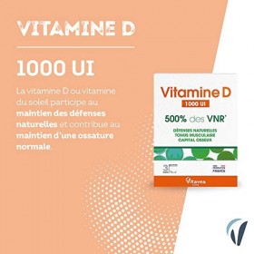 Vitavea - Vitamine D 1000 UI - Complément Alimentaire Défenses naturelles, Immunité - Défenses Naturelles Renforcées, Maintie
