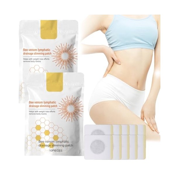 Bostore Bee Venom Patch amincissant le drainage lymphatique, autocollant brûleurs de graisse pour femmes en vrac et rapidemen