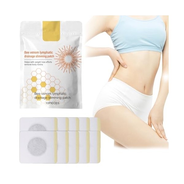 Bostore Bee Venom Patch amincissant le drainage lymphatique, autocollant brûleurs de graisse pour femmes en vrac et rapidemen