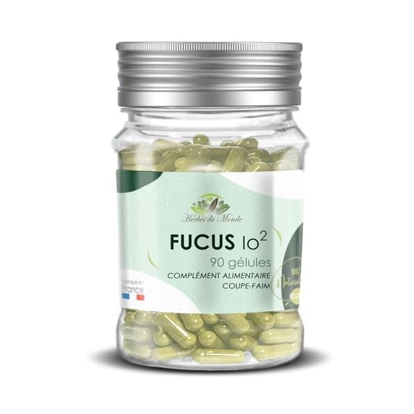 Herbes du Monde - Fucus IO2 Phyto-actif 90 Gélules: Complément Alimentaire Coupe-faim & Aide Minceur, Fabriqué en France, Sou