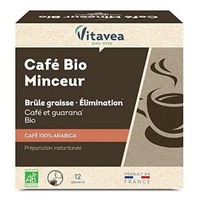 VITARMONYL - Aqualigne Café Minceur Arabica Bio Sachets Solubles 24G - Lunité