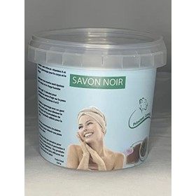 SAVON NOIR EXFOLIANT ENRICHIE AU BEURRE DE KARITE BIO GOMMAGE CORPS VISAGE 100% NATUREL FABRICATION ARTISANALE POUR UNE PEAU 