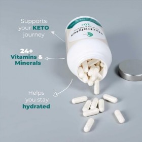 Go Keto Go-Keto Electrolyte Mix 240 capsules végétaliennes, 24 électrolytes et vitamines parfaitement équilibrés pour un appo